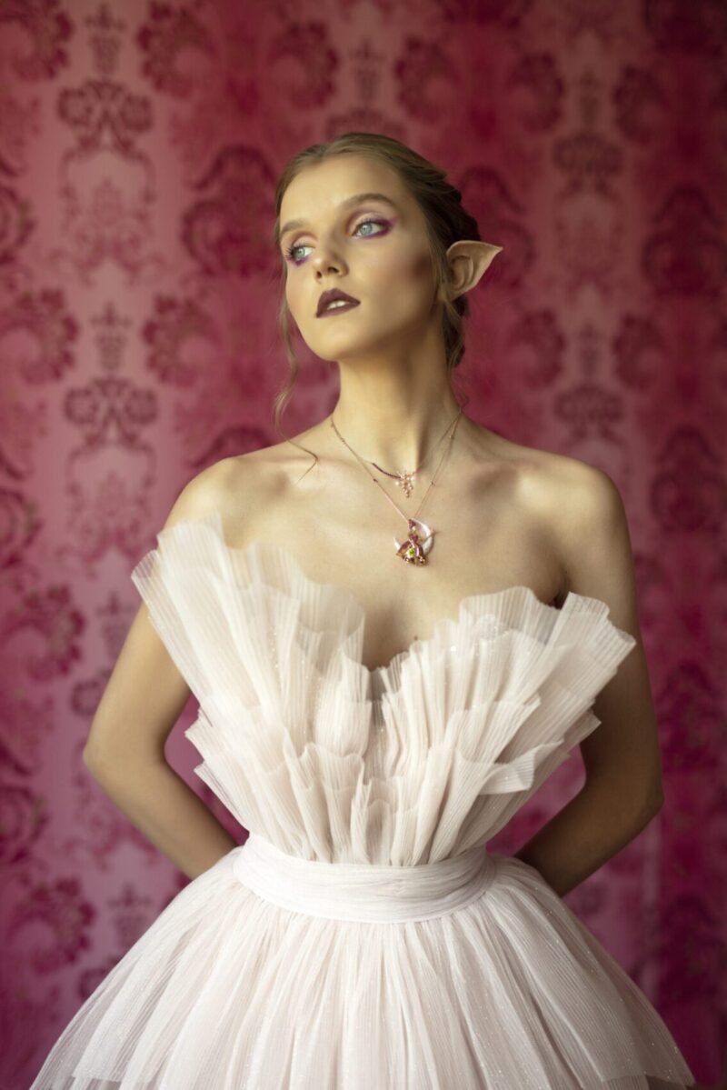 Fairy Tale Diamond Necklace with Ruby - Image 2