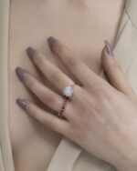 Classic Diamond Ring with Pear and Princess Diamond - Image 2