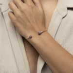 Light Diamond Bracelet with Sapphire - Image 3