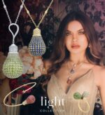 Light Diamond Necklace with Sapphire - Image 2