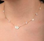 Emblem Gold Necklace with Pearls - Image 2