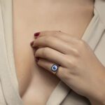 Evil Eye Diamond Ring with Black Diamonds - Image 2
