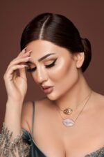 Lips Diamond Necklace Love in Arabic - Image 3