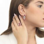 Daily Dazzle Diamond Ring with Pink Stones - Image 2