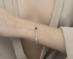 Classic Diamond Bracelet with Sapphire - Image 2