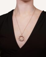 Oummi  Diamond Necklace with Ruby and Pearls - Image 2