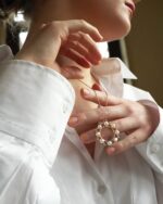 Oummi  Diamond Necklace with Ruby and Pearls - Image 3