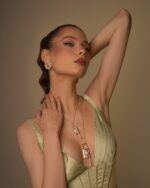 Oummi Diamond Lock Necklace with Pearl - Image 2