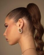 Mother Gold Earrings with Pearls - Image 3