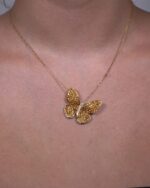 Butterfly Diamond Necklace with Fancy Diamond - Image 2