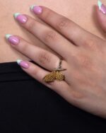 Butterfly Diamond Ring with Precious Stones - Image 2
