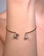 Light Diamond Bracelet with Emerald - Image 2