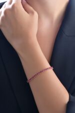 Classic Tennis Bracelet with Ruby - Image 2