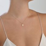Initials Gold Necklace Letter O - Image 2