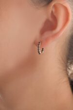 Classic  fancy Black  Diamond Earrings - Image 2