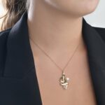 Oummi Gold Necklace with Pearl and Colored Stones - Image 2