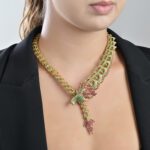 Dragon Diamond Necklace with Emerald and Ruby - Image 2