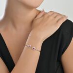 Classic Diamond Bracelet with Ruby - Image 2