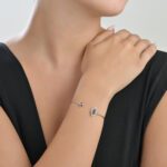 Evil Eye Diamond Bracelet with Black Diamond and Sapphire - Image 2