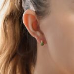 Light Earrings with Emerald - Image 2