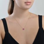 Daily Dazzle Diamond Necklace with Ruby - Image 2