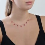 Daily Dazzle Diamond Necklace with Colored Stones - Image 2