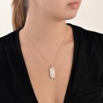 Daily Dazzle Domino Diamond Necklace with Black Diamond and Enamel - Image 2