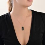 Daily Dazzle Domino Diamond Necklace with Enamel - Image 2