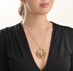 Zodiac Diamond Necklace Aries with Sapphire and Precious Stone - Image 2