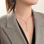 Oummi Diamond Necklace with Pearl - Image 2