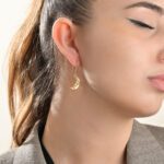 Moon Gold Earrings - Image 2