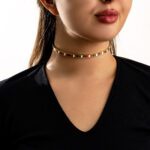 Daily Dazzle Gold Choker with Enamel