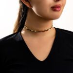 Daily Dazzle Gold Choker with Enamel