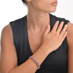 Classic Diamond Bracelet with Princess Diamond and Ruby - Image 2