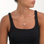 Heart Necklace with Pink Sapphire - Image 2