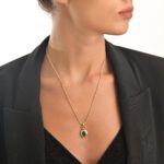 Daily Dazzle  Gold Necklace with colored stone - Image 2