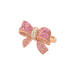 Ruban Diamond Ring With Pink Sapphire