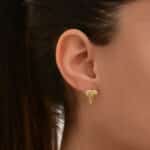 Mon Amour Ruban Gold Earrings - Image 2
