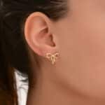 Mon Amour Ruban Gold Earrings - Image 2