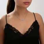 Tennis Racquet Gold Necklace - Image 2
