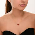 Red Heart Gold Necklace - Image 2