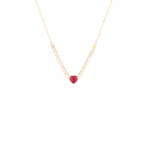 Red Heart Gold Necklace