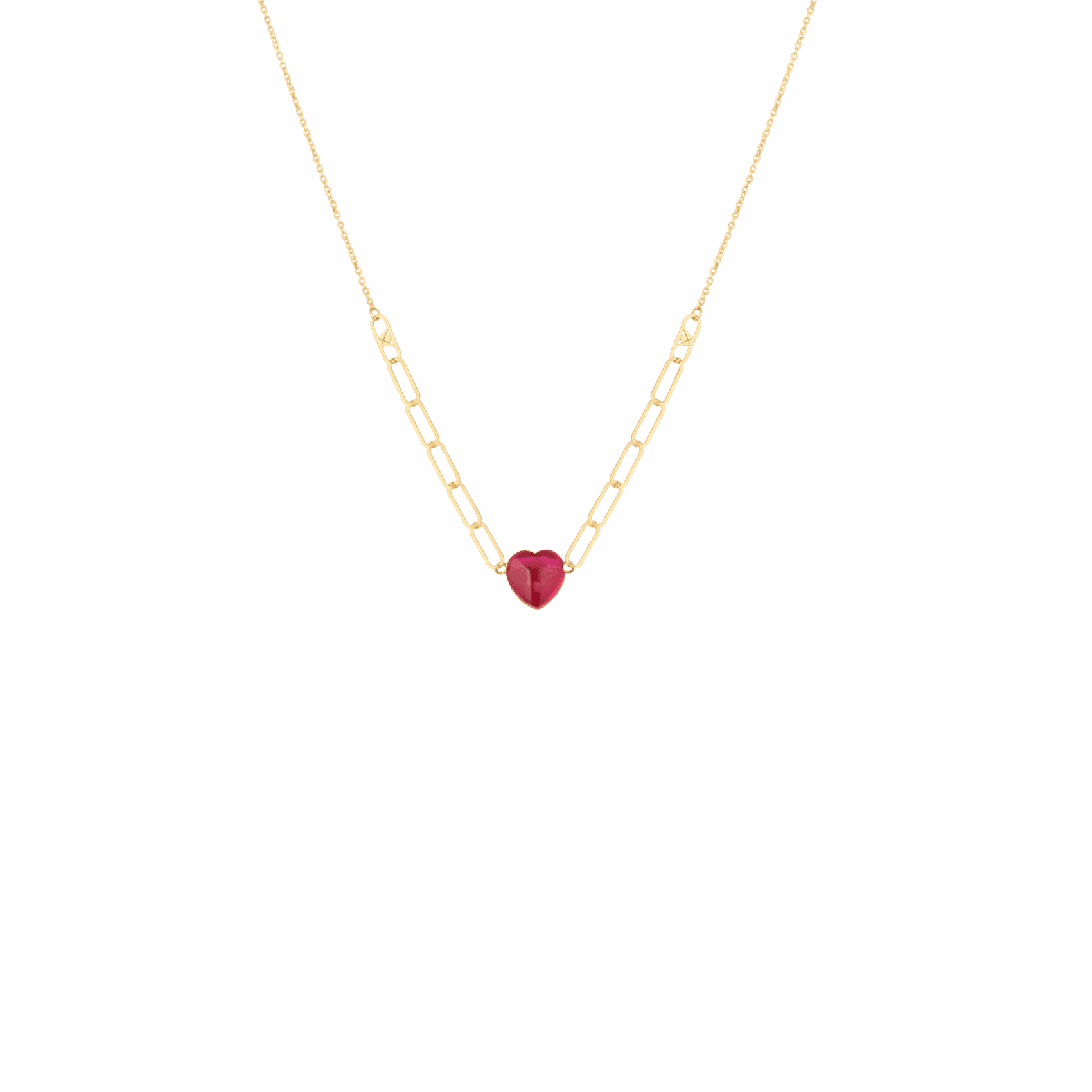 FGPVRW6562AG1010PRRRY Red Heart Gold Necklace - Image 1