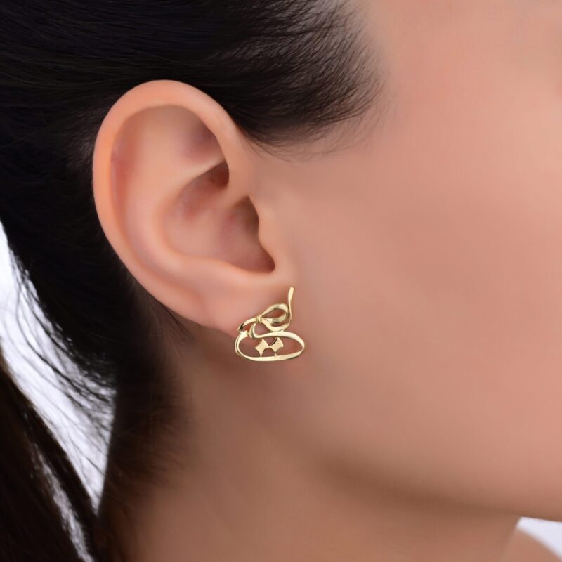 oummi x ruban gold earrings - Image 2