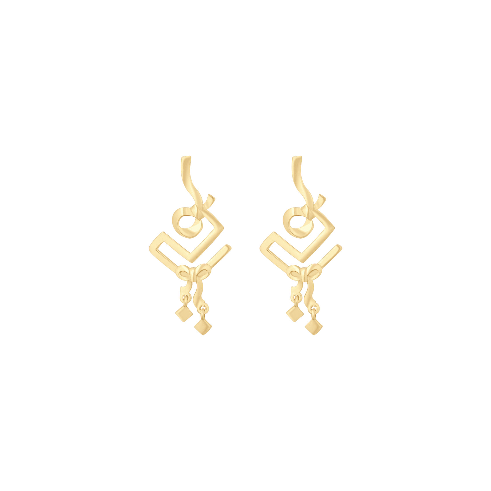 FGEMRW7713AG2010P000Y Oummi X Ruban Gold Earrings - Image 1