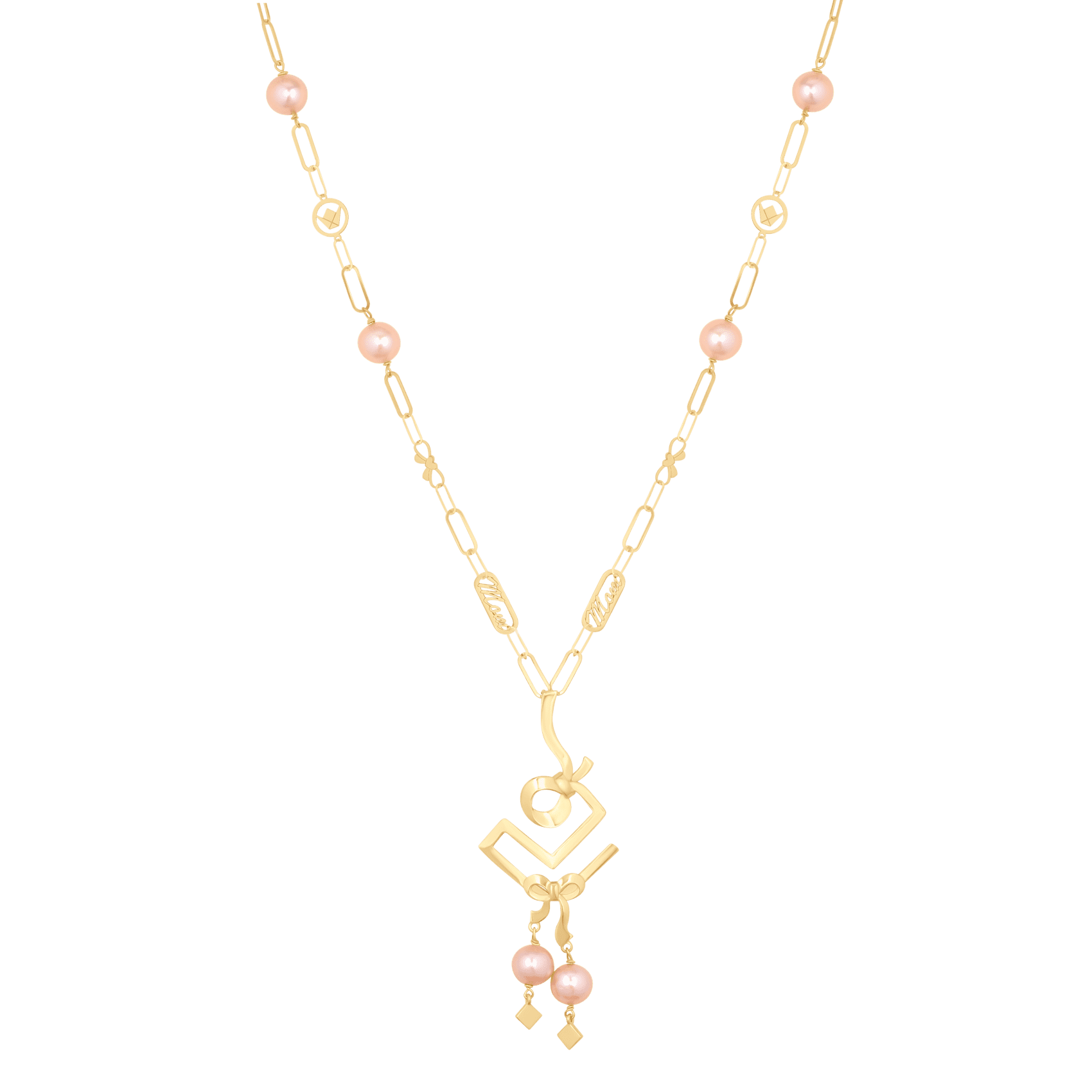FGPMRW7713AG4010PGRRY Oummi X Ruban Gold Necklace - Image 1