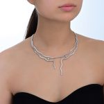 Waves Bridal Diamond Necklace - Image 2