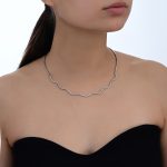 Waves Bridal Collection Diamond Necklace - Image 2