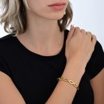 Waves Bridal Collection Gold Bracelet - Image 2