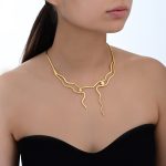 Waves Bridal Collection Gold Necklace - Image 2